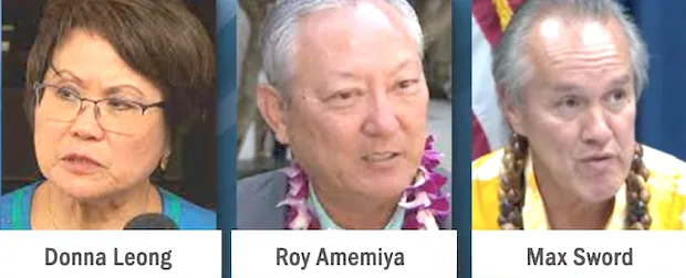 Donna Leong, Roy Amemiya, and Max Sword