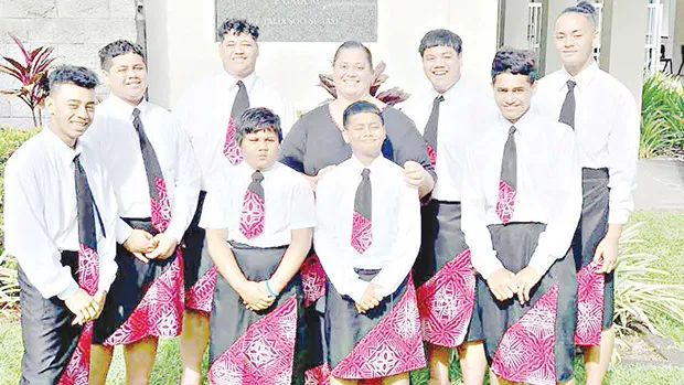 Mrs. May Manuo Lopesi and boys