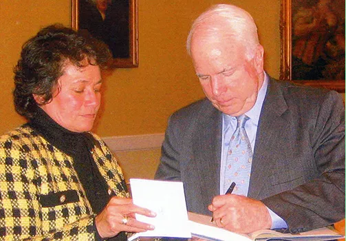 Aumua Amata with Senator John McCain. 