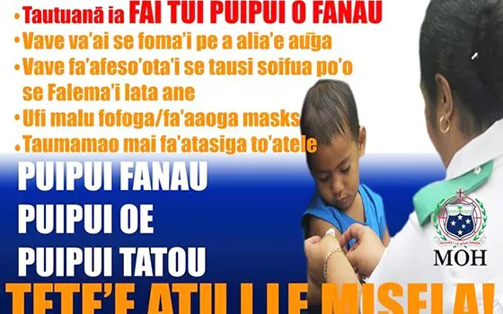 A Samoa measles poster.[