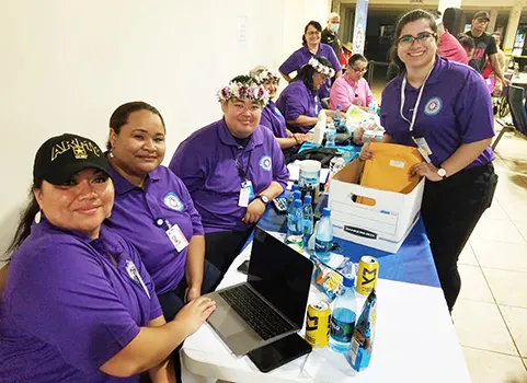 Medicaid staff at the airport on the night of the charter flight