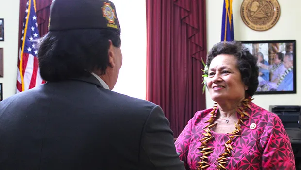 Aumua Amata meeting with VFW advocates 