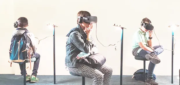 People interacting in virtual world