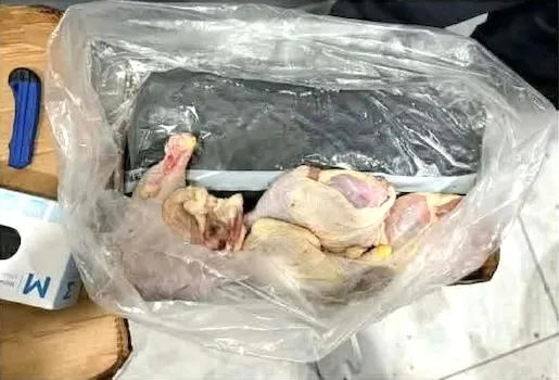 Meth hidden in frozen chicken