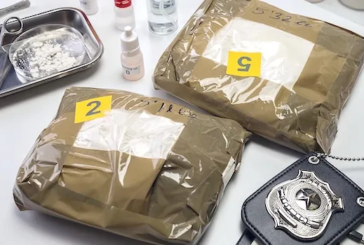Packages of methamphetamine seized by Samoa Customs