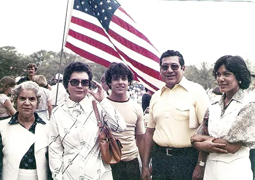 Ciprian Contreras, second from right, with sunglasses