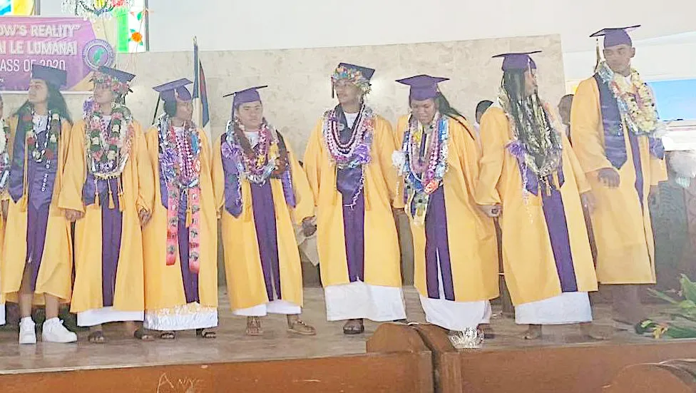 8 of the 2020 Manu'a High School graduates