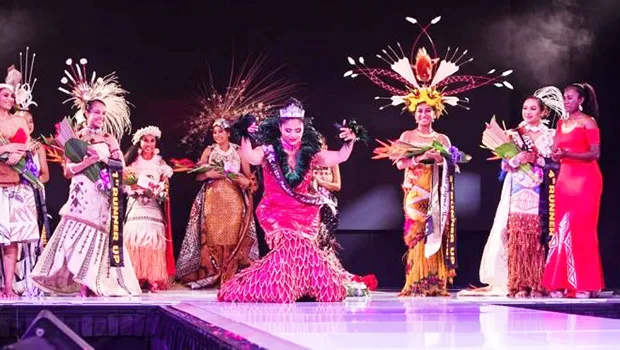 Miss Fonoifafo McFarland-Seumanu shortly after being crowned Miss Pacific Islands 2019.
