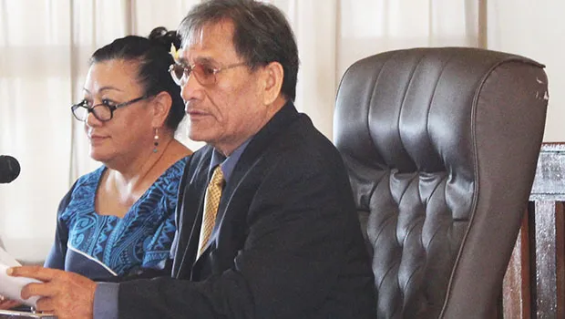 Attorney General-nominee Mitzie Jessop-Ta’ase with Sen. Magalei Logovi