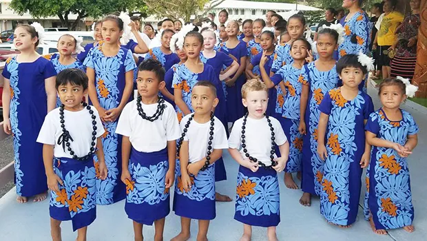 American Samoan children celebrate Flag Day