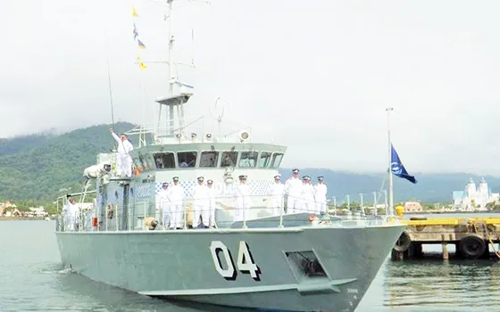 MV Nafanua departing Samoa for Australia 