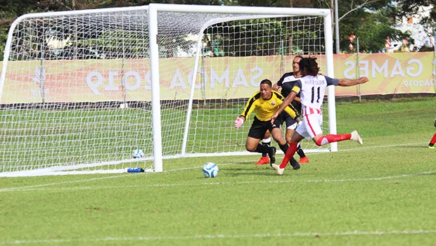 American Samoa men’s national team goalkeeper, and captain in action