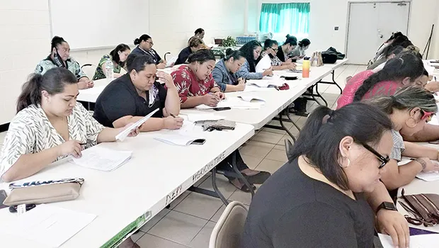 Participants in one of the classes for Notary Public certification 