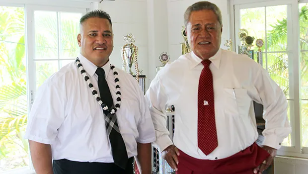 Candidate for lieutenant governor Tapumanaia Galu Satele Jr., and candidate for governor, Nuanuaolefeagaiga Saoluaga T. Nua.