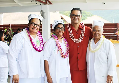 Faatigafua Valusaga, LPN and others with Lt. Gov.