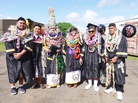 Several of Nu’uuli Vocational Technical High School’s Wildcat graduates