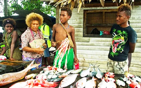 People with fishing catch