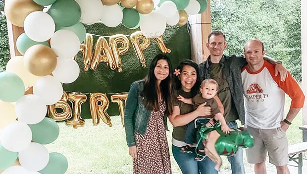 Nakoa and family at birthday party