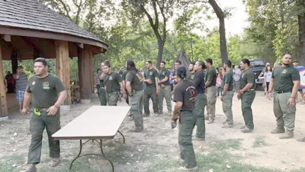 Samoan and Hawaiian firefighters