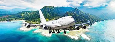 Pacific Air Cargo plane leaving American Samoa