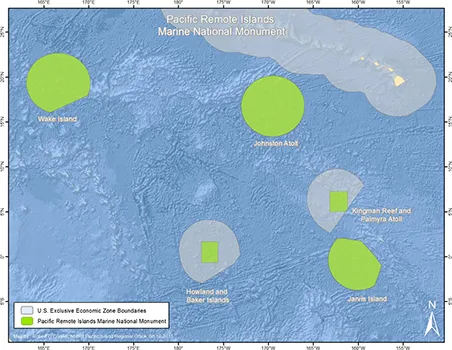acific Remote Islands Marine National Monument map