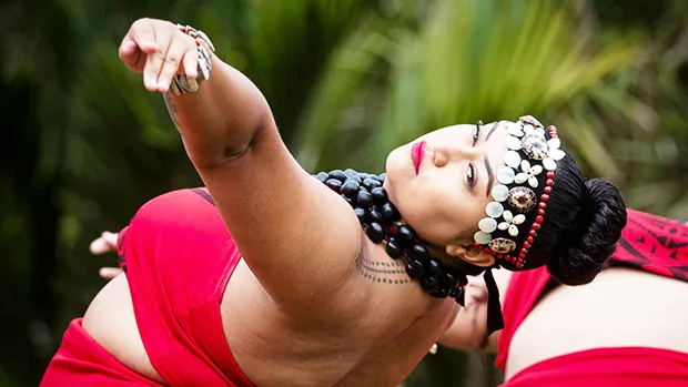 Nikki Upoko of Ura Tabu practices her dance