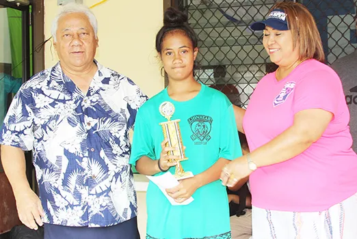 Paulia Fa’asao’o receives her MVP award