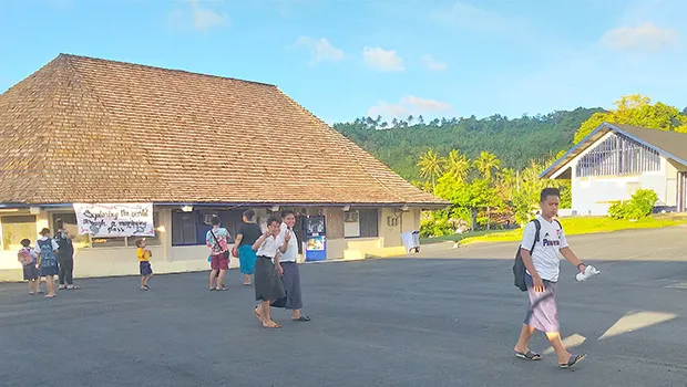 New paved area aroound Pava'ia'i Elementary School