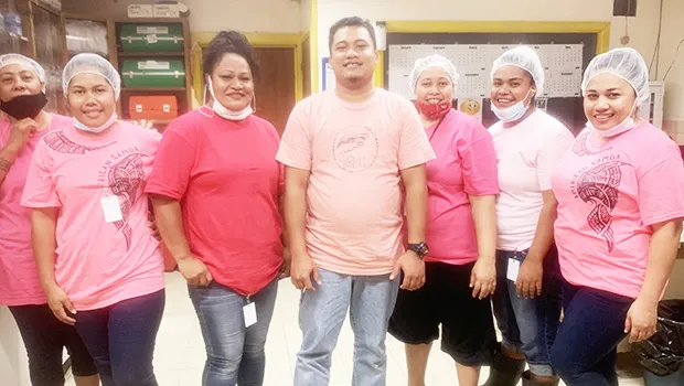 StarKist employees wearing pink for Pinktober