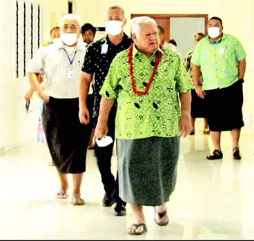 Prime Minister Tuilaepa Sailele Malielegaoi without a mask