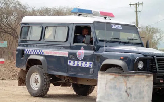 A PNG police vehicle