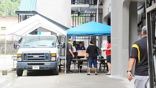 Customs Division of ASG Treasury scanning operations behind post office