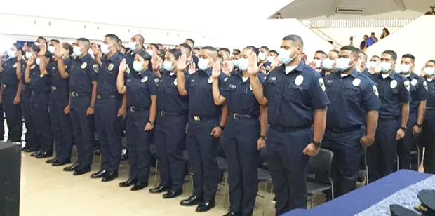 The 72-cadets of 28th Police Academy taking the Oath of Office