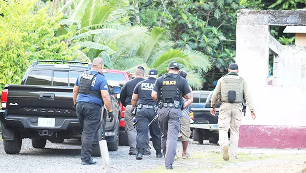 Armed police officers