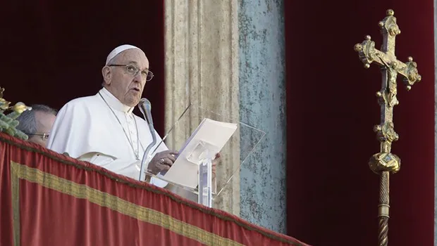 Pope Francis delivers his Christmas message