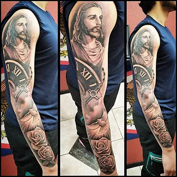A full arm tattoo 