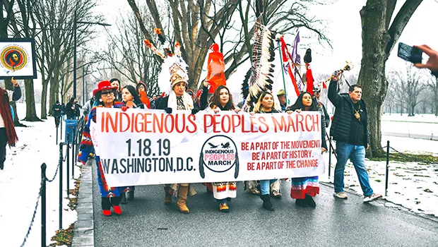  Indigenous Peoples Movement March on Jan. 18th from the US Department of Interior Building to the Lincoln Memorial in Washington D.C. 