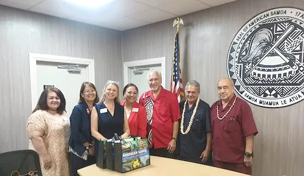 Meeting with Red Cross with American Samoa leaders