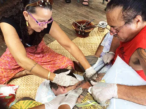 Master Tufuga Su’a Wilson Fitiao, seen in this Samoa News file photo with his wife, artist Reggie Meredith Fitiao
