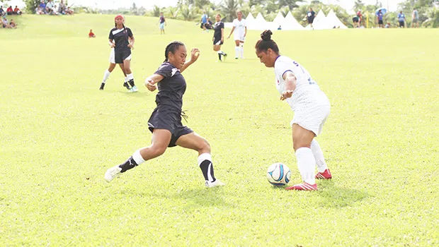 Reinette Noa, left, of American Samoa