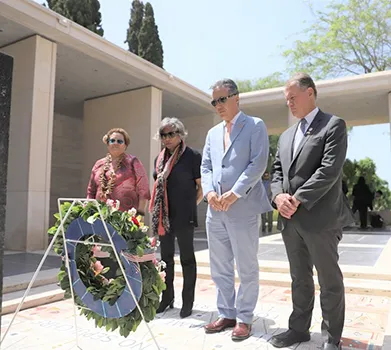 Amata in North Africa observing Memorial Day with others