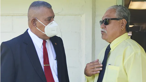 Aua Representative Faimealelei Anthony Fu’e Allen and Pago Pago Representative Vesiai Poyer Samuelu