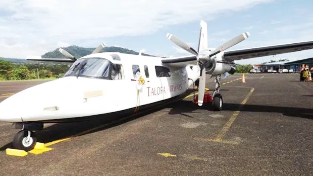 A Talofa Airways plane on the tarmac at Pago Pago Int'l Airport