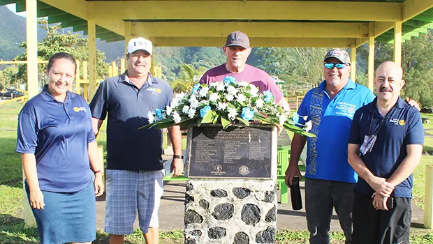 Rotary members at the Tsunami Memorial Picnic Shelter