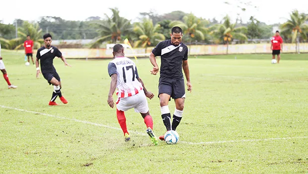 Ryan Samuelu of American Samoa with a successful tackle against