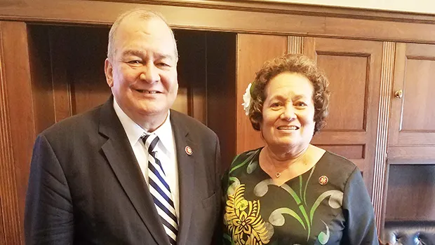 Congresswoman Amata with Congressman Sablan