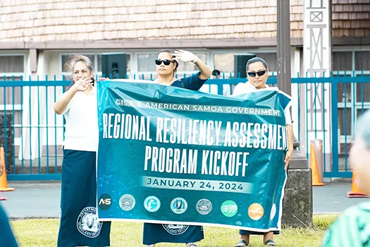 Regional Resiliency Assessment Program staffers wave