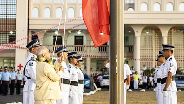 Flag raising at Samoa's 57th Independence clebration