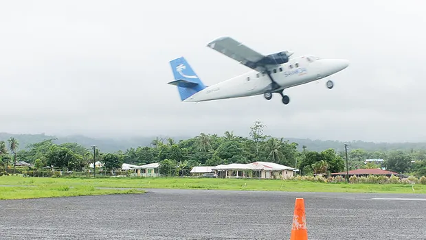 light aircraft taking off from Fagalii