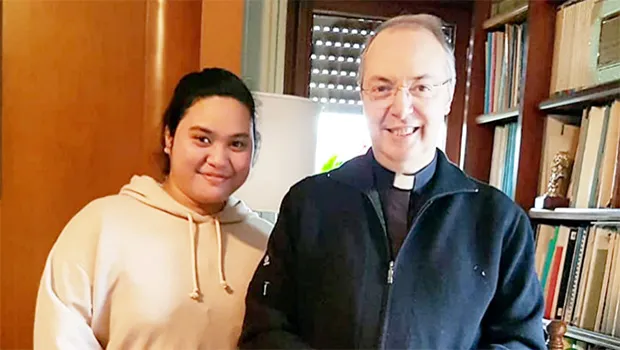 Tessarina Vee and Monsignor Marco Frisina